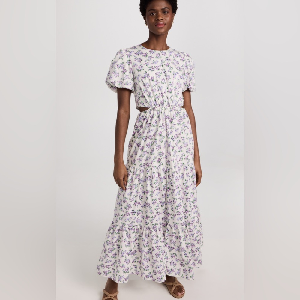 Wayf plaza cutout tier maxi dress- nwt